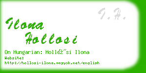 ilona hollosi business card